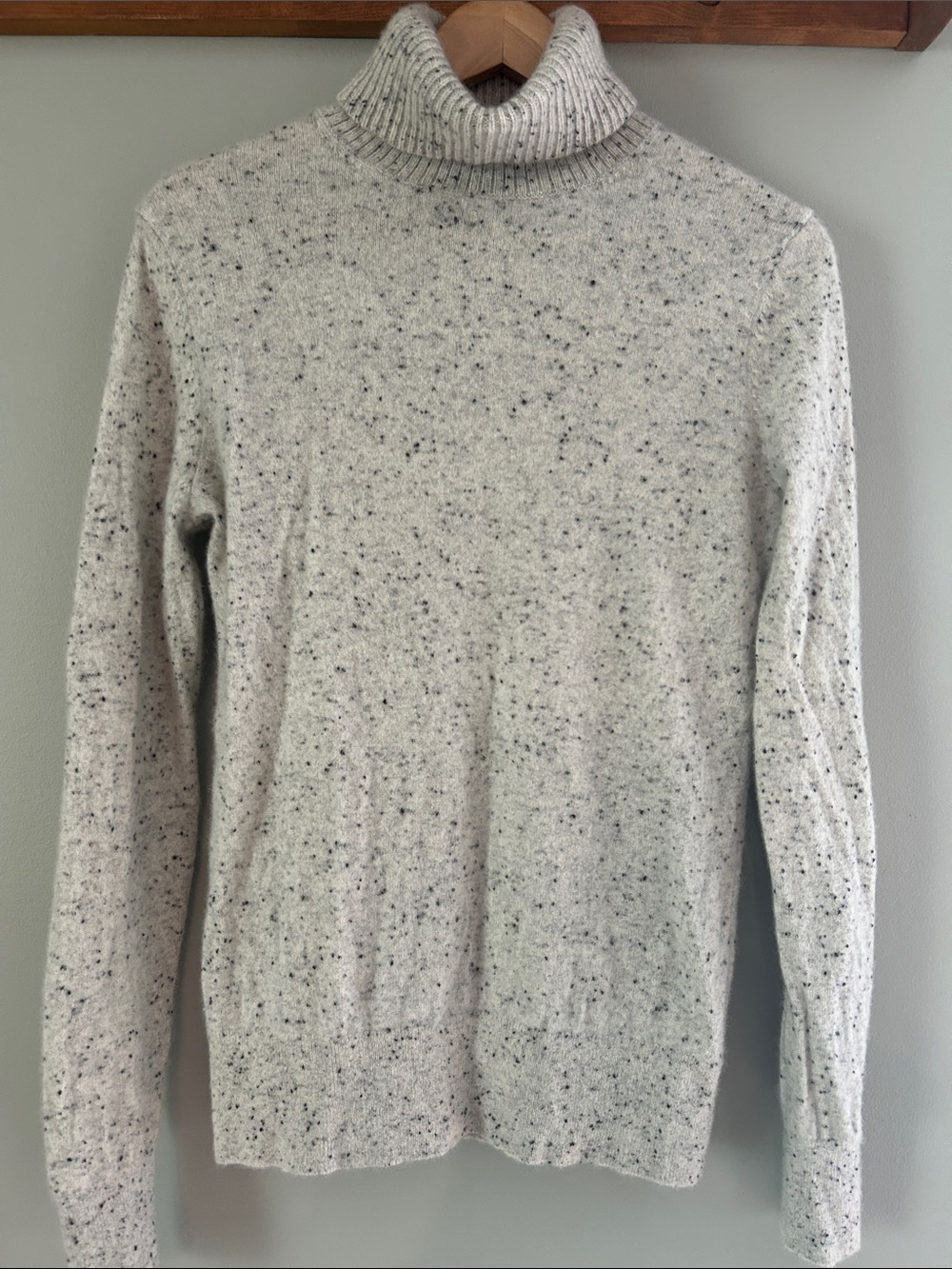 Lands' End 100% Cashmere Speckled Turtleneck Sweater
